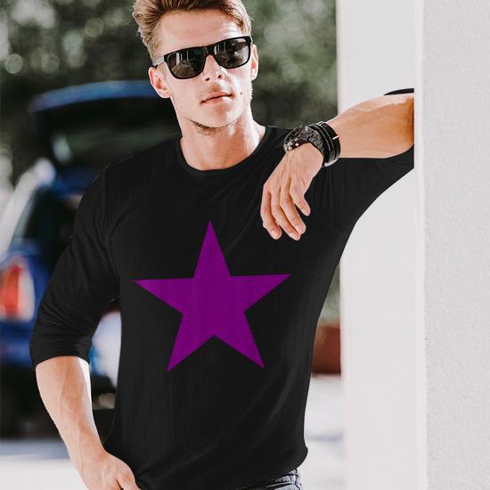 Purple Star Purple Star Long Sleeve T-Shirt - Monsterry