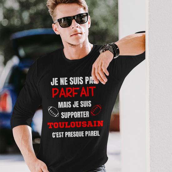 T-Shirt Supporter Toulouse Rugby Noir - Neuf Avec étiquettes, 100% Coton