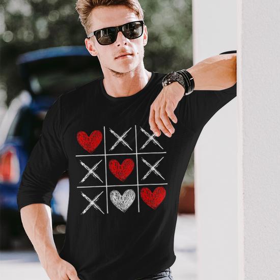 Valentines Day Tic-Tac-Toe Xo-Xo Valentine Long Sleeve T-Shirt