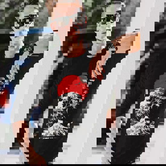 Vintage Japanese Kanagawa Hokusai Ukiyo-E Great Wave Long