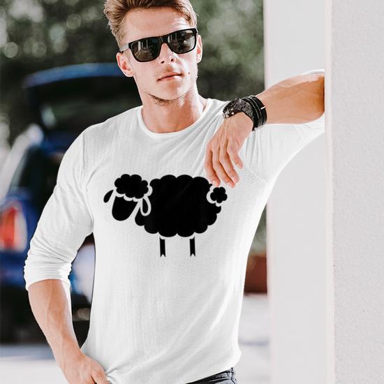 Black Sheep Silhouette Long Sleeve T-Shirt - Monsterry