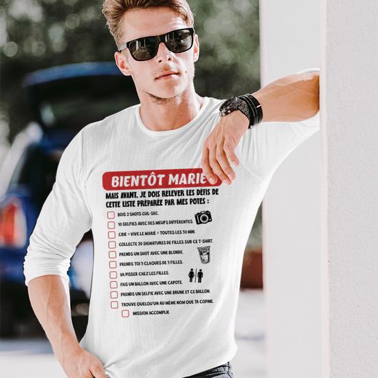 T-Shirt Enterrement De Vie De Jeune Garçon EVJG - Liste Jeux Humour Pour Marié