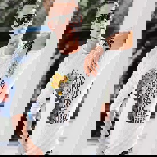 I'm A Happy Go Lucky Ray Of Fucking Sunshine Camicia Girasole Maglia Con Maniche Raglan - Foto 8