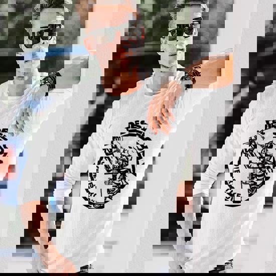 Powerstroke Diesel Only Skeleton Long Sleeve T-Shirt - Seseable