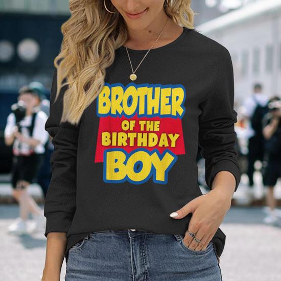 Brother Of The Birthday Boy Toy Story Decorations Long Sleeve T-Shirt -  Monsterry