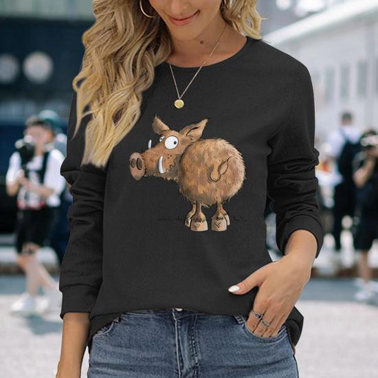 T-shirt De Chasse Sanglier – Motif Porc Sauvage, Chiens, Arc – Coton 100% – Taille à Préciser