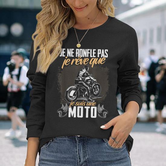 T-shirt Motard Homme Manches Longues - Cadeau Motorcycle Vintage