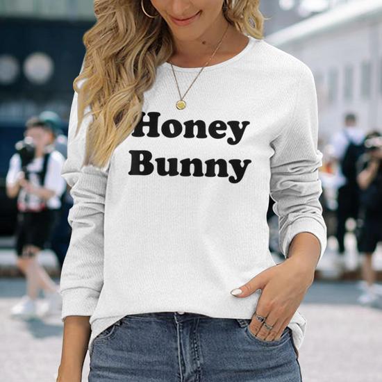 Easter Bunny Costume Adult Matching Outfits Honey Bunny Long Sleeve T Shirt Monsterry