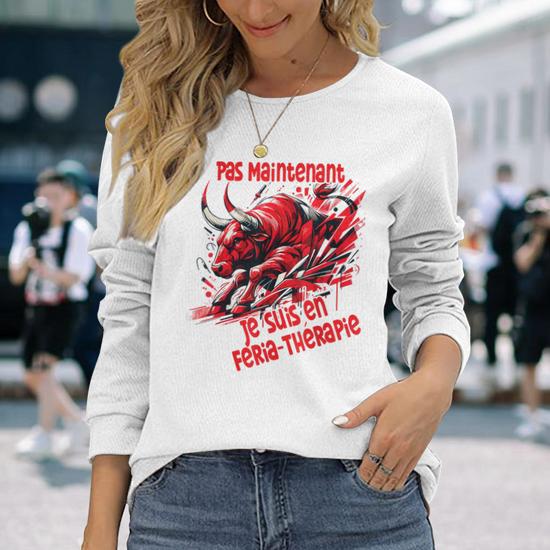 T-shirt Humour Fêtes De Bayonne Et Dax - Taureau Basque, Sobriété En Pause, Coupe Classique Rouge - 13