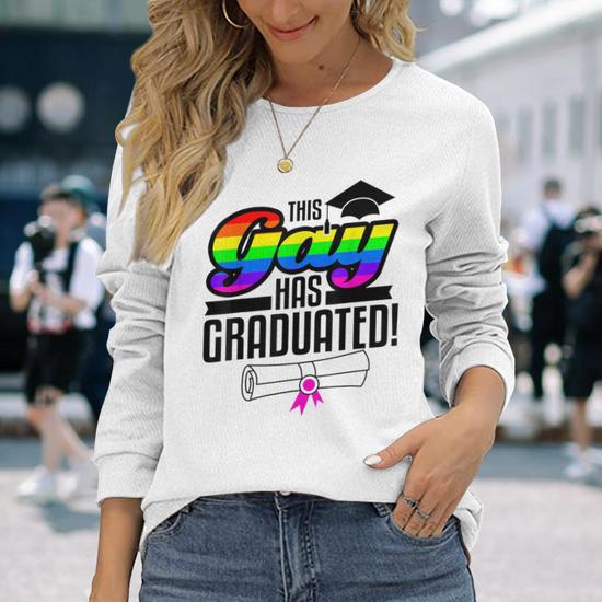 Gay Pride Graduation College High School Masters Phd Long Sleeve T
