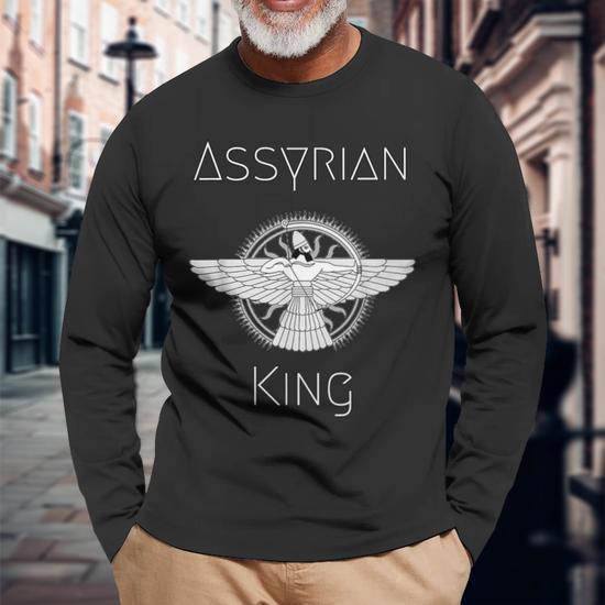 Assyrian King For Kings Long Sleeve T-Shirt - Monsterry