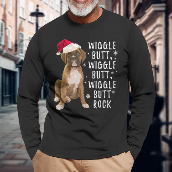 SWAG Corgy Butt Christmas Boxer Brief Men L Large Puppy Dog Santa Hat  Underwear 