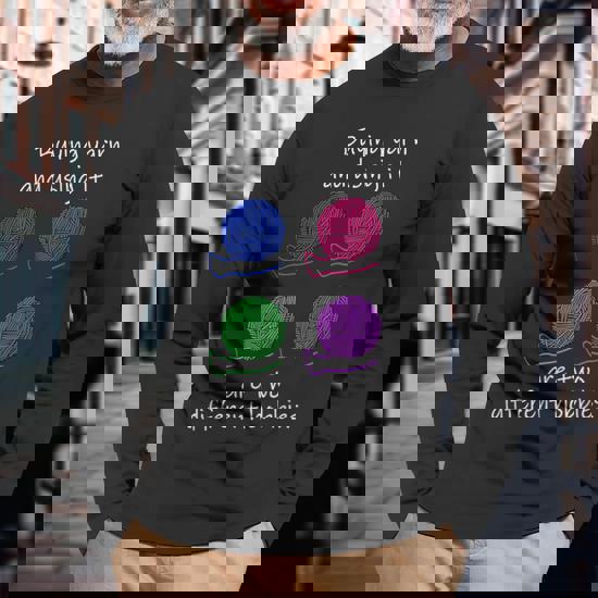 Buying Yarn Different Hobbies Knitting Crochet Funny Tshirt Buying Yarn Different Hobbies Knitting Crochet Funny Tshirt