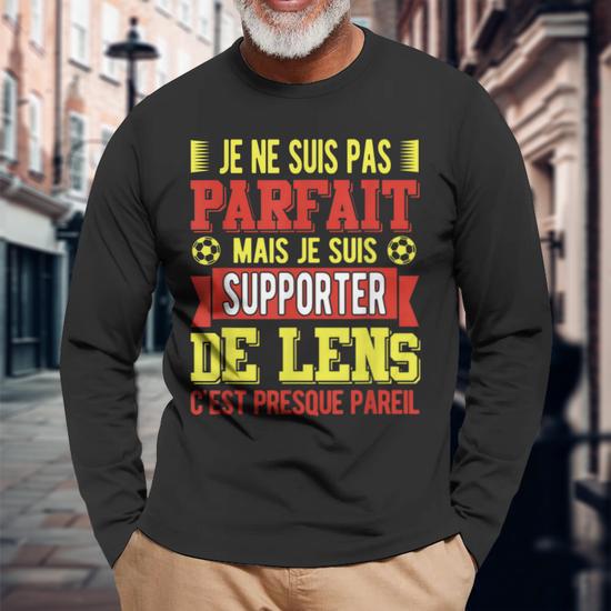 Sweat à Capuche Supporter Lens - "Je Suis Supporter De Lens", Coupe Classique, 241 G