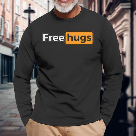 The Free Hugs Logo Long Sleeve T-Shirt - Thegiftio