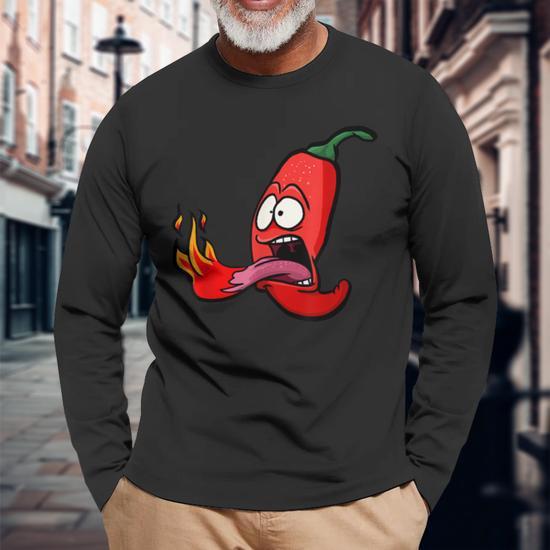Red Hot Chili Jalapeno Long Sleeve T-Shirt - Thegiftio