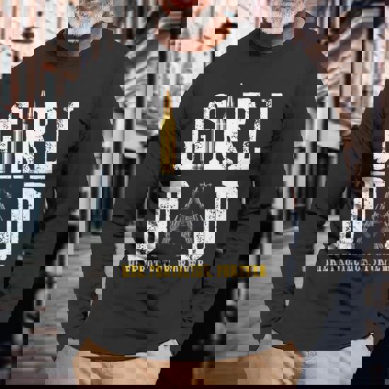 Girl Dad Her Protector Forever Father Of Girls Long Sleeve T-Shirt 