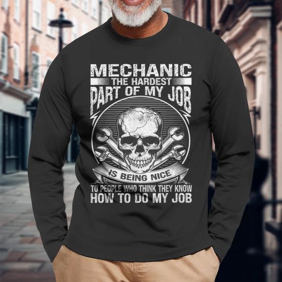 Mechanic Car Guy Auto Mechanic Long Sleeve T Shirt Monsterry UK