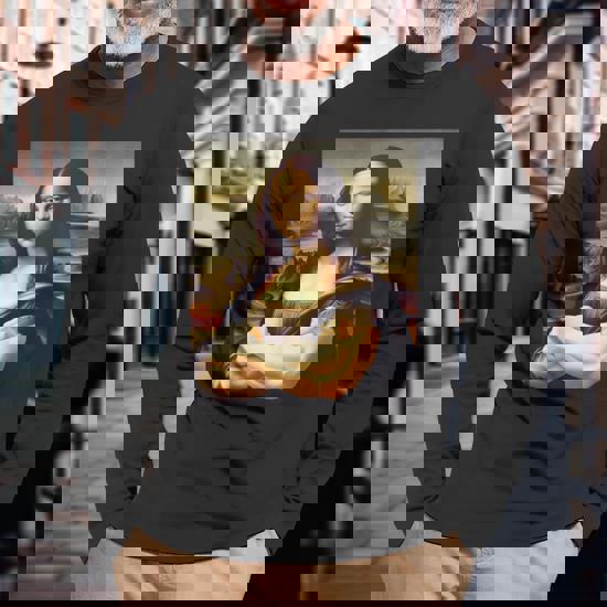 Mona Lisa Bodybuilding Mona Lisa Muscle Gym Workout Long Sleeve T