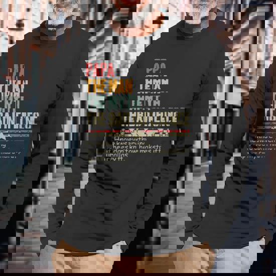 Mens Vintage Papa The Man The Myth The Bad Influence T Shirt Mens Vintage Papa The Man The Myth The Bad Influence T Shirt