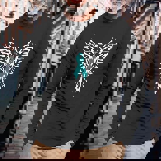 Sexual Assault Awareness T Shirt Teal Ribbon Phoenix