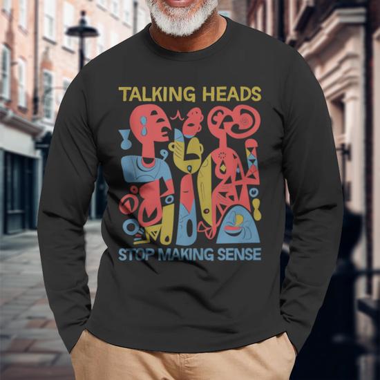 Stop Making Sensee Talking Heads Retro Long Sleeve T-Shirt - Monsterry