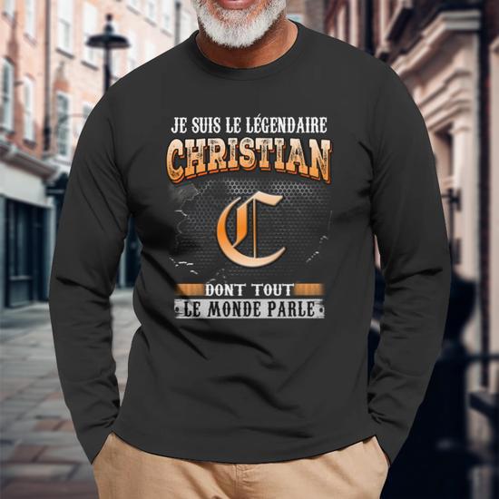 T-shirt Manches Longues Personnalisable - Impression Directe Textile - Choix Design Et Texte Libre - Coupe Classique