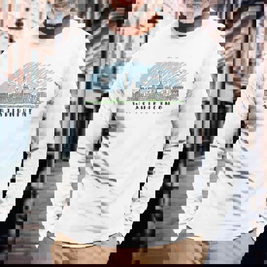 Washington Dc Skyline T Shirt In Multi Color Watercolors. Washington Dc Skyline T Shirt In Multi Color Watercolors.