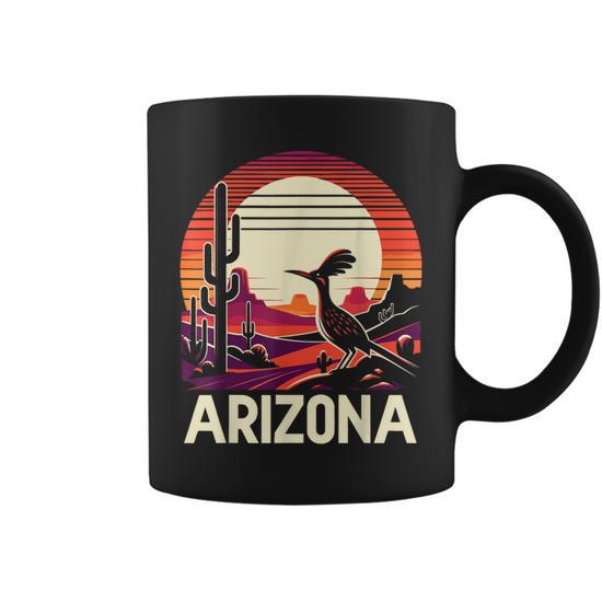 Arizona Roadrunner State Of Arizona Cactus Coffee Mug - Monsterry