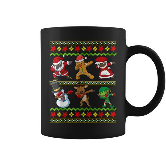 Black African American Squad Santa Claus Mrs Claus Christmas Coffee Mug -  Monsterry