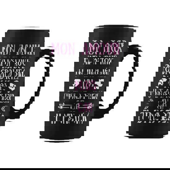 Mug Amour Je T'Aime Déclaration Tasse Message Drôle Humour. Idée Cadeau Original Pour Ami Couple Amoureux Collègue Homme Femme Copine Copain Anniversaire Noël St Valentin. Souriez Dès Le Réveil