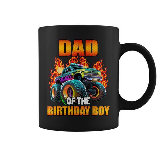 Dad Of The Birthday Boy Fishing Birthday Bass Fish Bday Coffee Mug