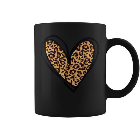 Love Cheetah Leopard Print Heart Valentines Day Girls Women Coffee Mug -  Monsterry