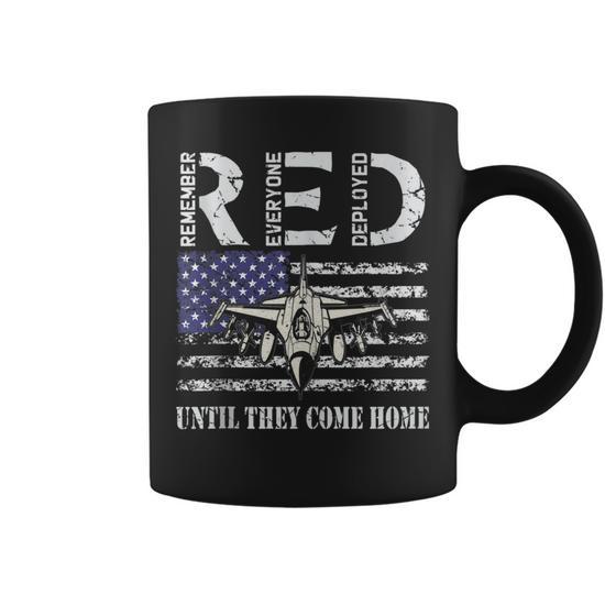 Red Friday Military Air Force Usaf Us Flag Veteran Coffee Mug - Monsterry