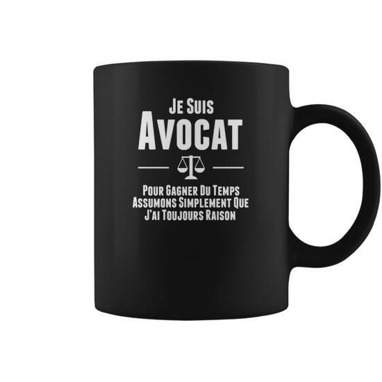 Tasse Céramique Drôle "Attention Fou Avocat" - Rétro Émail - Idée Cadeau