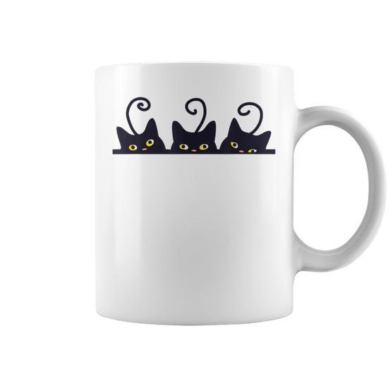 Sweat à Capuche Motif "3 Chats Noirs" - Cadeau Humour Pour Fan De Chats - Pour Femme, Fille - Coupe Classique, 241 G - Idéal Noël, Anniversaire