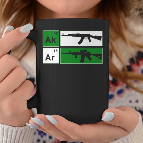 Ak47 Ar15 Riffle Adult's Nra Cool Gun Defense Coffee Mug | Mazezy
