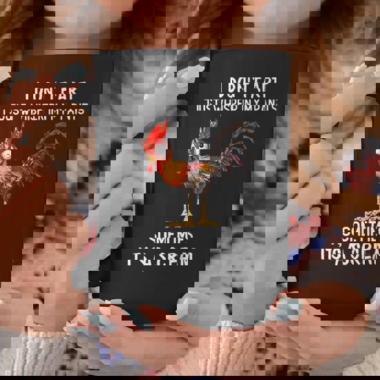 MissDaisy -Taza De Café Divertida De Pollo De 11 Oz Con Texto En Inglés "I Don't Fart, I Just Whisper In My Pants, Sometimes It Screams, Sometimes It Screams, Decoración Del