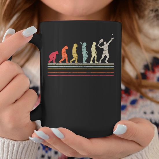Evolución Del Jugador De Tenis Entrenador De Tenis Regalo De Taza De Café