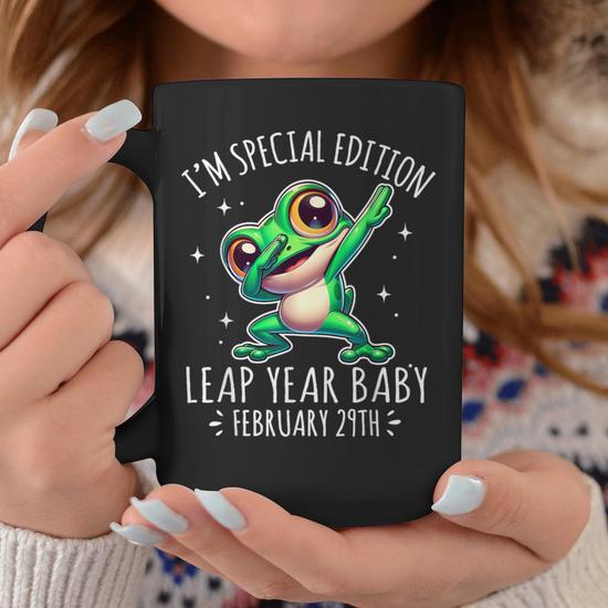 Leap Year Baby Dabbing Frog Leap Day Birthday Boys Girls Long