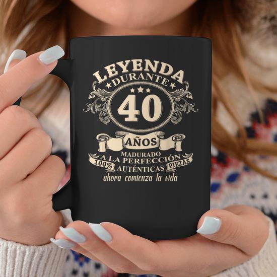 Taza 40 Cumpleaños Regalo Hombre Mujer | Lettersfromsanta | Cerámica Multicolor Reino Unido