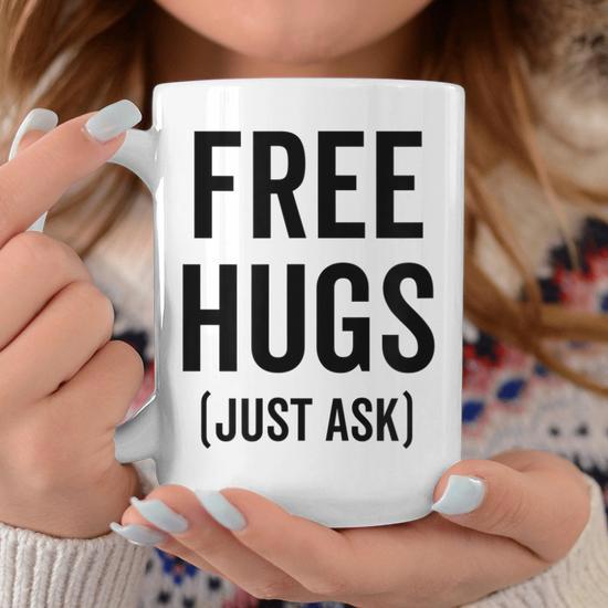 Free Hugs Just Ask Pullover Hoodie For Men Free Hugs Just Ask