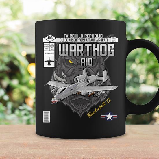 A-10 Warthog Close Air Support Aircraft Comic Book Edition Coffee Mug -  Monsterry