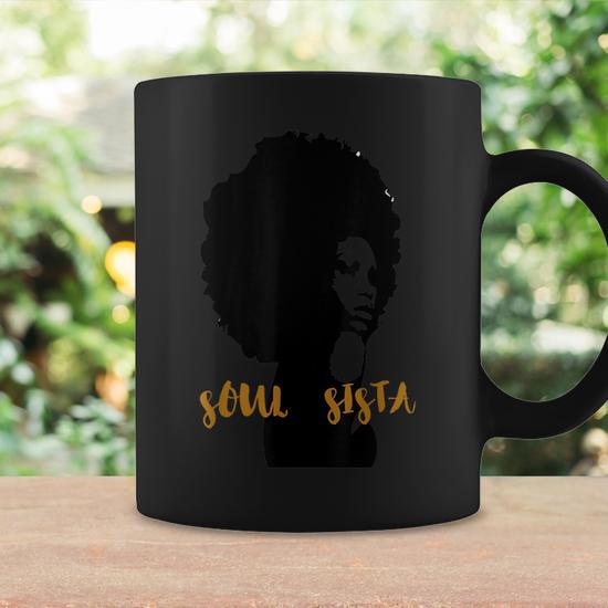 Afrocentric Soul Sista Natural Hair Love Black Women Coffee Mug - Monsterry