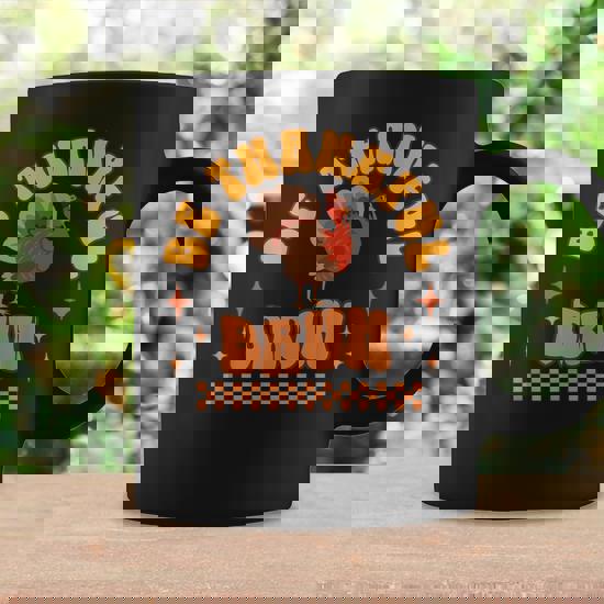 Thanks Bruh Meme Thanksgiving Turkey Boys Thankful Retro Coffee Mug