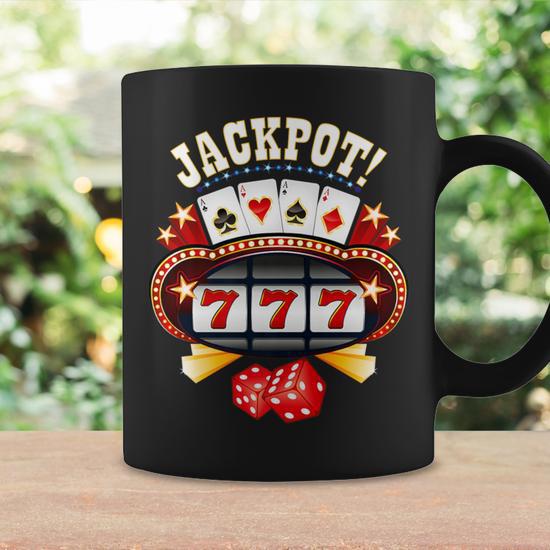 Casino Slot Machine Jackpot Gambling Gambler Slots Coffee Mug - Monsterry