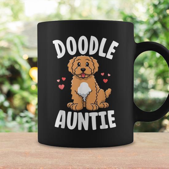Doodle Auntie Goldendoodle Kawaii Dog Aunt Coffee Mug - Monsterry