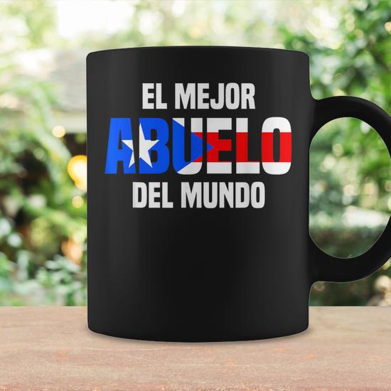 El Mejor Abuelo Del Mundo Abuelo Puerto Rico Flag Coffee Mug - Monsterry