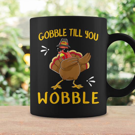 Gobble till you cheapest wobble thanksgiving gift, wooden beer mug, funny gifts ideas, thanksgiving party