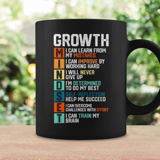 Growth Mindset Definition Motivational Quotes Coffee Mug - Monsterry